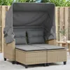 vidaXL, 2-Sitzer Gartensofa Set, 3-tlg., Poly Rattan, Produktbild-Vorschau 1