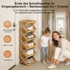 STILVORA Bambus Schuhregal 25cm, Schuhregal ohne Montage, 7 Produktbild-Vorschau 7