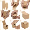 Kurtzy Braune Geschenkboxen aus Kraftpapier (50 Stück) - 5 Produktbild-Vorschau 3
