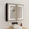 LED Spiegelschrank 80x70 cm mit Rasier-Steckdose Drei Produktbild-Vorschau 1