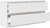 A white dresser with four drawers, two of which are open, against a white background. Náhľad obrázku produktu