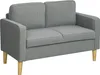HOMCOM Sofa 2 Sitzer klein Couch mit Armlehne, Stauraum für Produktbild-Vorschau 10