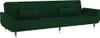 vidaXL Schlafsofa 2-Sitzer mit 2 Kissen Dunkelgrün Samt Produktbild-Vorschau 1
