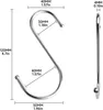 10 Stück S Haken zum Einhängen Edelshahl Groß 11cm Produktbild-Vorschau 2