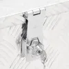 A close-up shot of a silver metal storage box latch with a key inserted. Náhled obrázku produktu