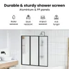 vidaXL Paroi de douche noire 120 x 2 x 117 cm Aluminium et Voir les images du produit 6