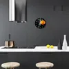 Glasuhr Wanduhr Küchenuhr Echt-Glas 30fi cm Orange orange Produktbild-Vorschau 3
