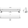 Mexen Flat Wall odpływ liniowy ścienny 2w1 80 cm, chrom - Podgląd zdjęcia produktu 6