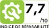 A graphic displaying a repairability score. Voir les images du produit