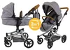 Bandits & Angels Puppenwagen Grau Modern Angel 2in1 Grau Produktbild-Vorschau 1