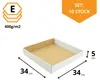 KAPAK Plateau carré pour gâteaux, lot de 10, blanc, 34x34x5 Voir les images du produit 2