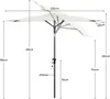 Sekey Sonnenschirm Balkon Rechteckig 200×125 cm Produktbild-Vorschau 5