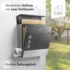 NewHabitat Briefkasten Anthrazit mit Zeitungsfach Produktbild-Vorschau 3