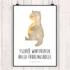 Mr. & Mrs. Panda Bild Otter Bauch DIN A3 - Weiß - Geschenk, Produktbild-Vorschau 2