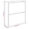 Schuhschrank mit Spiegel 2 Fächer Betongrau 63x17x67 cm Produktbild-Vorschau 8