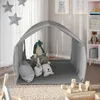 Tente tunnel Vitalispa Kubby Gris 100x80cm avec fenêtre, Voir les images du produit 6