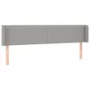 LED Kopfteil Hellgrau 183x16x78/88 cm Stoff Produktbild-Vorschau 3