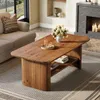 Table basse, 120 cm table d'appoint, table de salon en bois Voir les images du produit 6