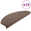 vidaXL Rohožky 15 ks 65x24x4 cm Kávově hnědá Půlkruhové Náhled obrázku produktu 1