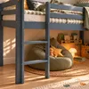 Homestyle4u Hochbett 90x200 mit Lattenrost Kinderbett Weiß Produktbild-Vorschau 5