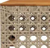 A close-up view of the woven rattan side of a table, with a wooden top visible. Produktbild-Vorschau