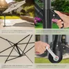 Parasol 350 cm avec housse de protection - beige Voir les images du produit 4