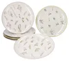 Jardin 6er Set Kuchenteller Keramik Blume creme gelb lila Produktbild-Vorschau 1