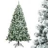 A full shot of a flocked artificial Christmas tree on a white background. Produktbild-Vorschau