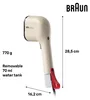 Braun GS 3012, Ruční parní čistič, 0,07 l, 0,5 min, Béžová, Náhled obrázku produktu 5