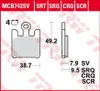 TRW Pastiglia freno Trw Carbon Mcb 742 Crq Anteprima dell’immagine prodotto 5