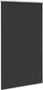 A dark gray roller blind is shown hanging from a white roller mechanism. Produktbild-Vorschau
