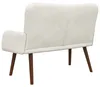 vidaXL Canapé 2 places Crème 115 x 61 x 87 cm Velours (V) Voir les images du produit 6