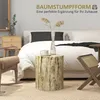 HOMCOM Beistelltisch, Couchtisch im Baumstumpf-Design, Rund Produktbild-Vorschau 4