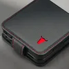 TORRO Galaxy Z Flip8 Lederhülle - Schwarz mit Rotem Detail Produktbild-Vorschau 2