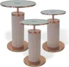 Luxus 3x Beistelltische Designer Wohnzimmer Tische Set Produktbild-Vorschau 12