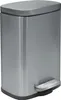 A stainless steel pedal bin with a lid and pedal. Produktbild-Vorschau