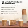 Pappbecher 200ml Dunkelbraun 100 Stück Einweg Kaffeebecher Produktbild-Vorschau 3
