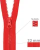 mumbi Fermeture éclair divisible 5mm 60cm rouge plastique Voir les images du produit 2