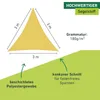 Sonnensegel Dreieck, 3x3x3m, gelb, wasserabweisend Produktbild-Vorschau 2