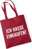Huuraa Jutebeutel Ich hasse Einkaufen 10 Liter Classic Red Produktbild-Vorschau 1