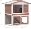 vidaXL Clapier à lapins 3 portes Marron Bois Voir les images du produit 13