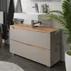 Waschbeckenunterschrank Vicco Marelle Greige/Artisan-Eiche Produktbild-Vorschau 3