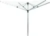 A silver rotary clothesline with black accents against a white background. Anteprima dell’immagine prodotto
