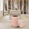 Relaxdays Hocker Samt, Sitzhocker mit Stauraum, gepolstert, Produktbild-Vorschau 3