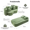 Sofa 3-Sitzer mit Schlaffunktion, 196 cm Komfortables Produktbild-Vorschau 6