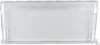 A clear plastic flap with a white insert is shown against a white background. Produktbild-Vorschau