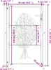vidaXL Gartentor Anthrazit 100x150 cm Stahl Baum-Design Produktbild-Vorschau 8