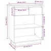 Beistellschrank 60x34x75 cm Massivholz Kiefer Produktbild-Vorschau 9