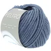 A ball of blue yarn with a label. Produktbild-Vorschau