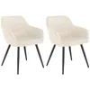 Two cream-colored chairs with black legs are shown against a white background. Náhľad obrázku produktu